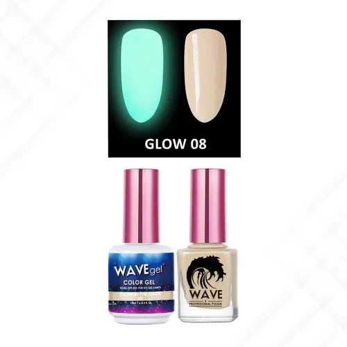 Vista 13 de Wavegel WAVEGEL - Juego de gel y esmalte de uñas a juego - Brilla en la oscuridad - # 01