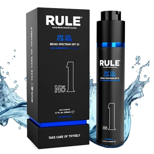 Vista 2 de No.1 Day Gel para hombres, hidratante facial antienvejecimiento 10 en 1 para reducir las arrugas, SPF 20, colágeno, vitaminas B, C y E, combinación