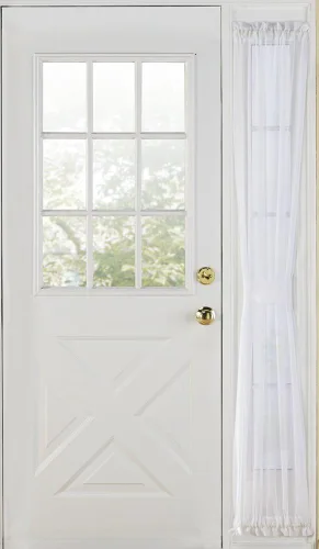 Vista 3 de Stylemaster Elegance Cenefa recta de gasa transparente, 60 x 14 pulgadas, color dorado
