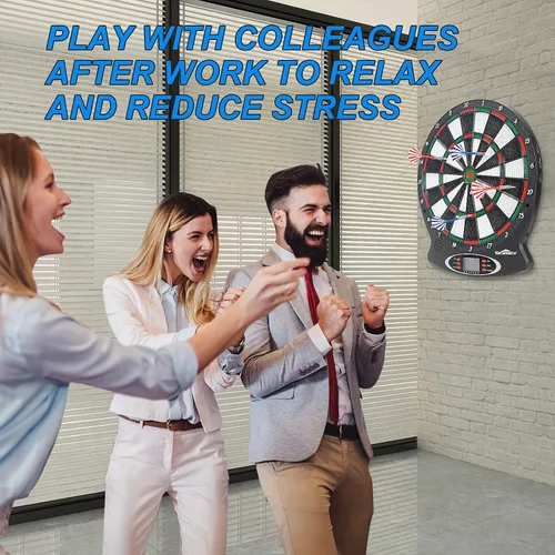 Vista 9 de Win SPORTS Juego de puntas blandas electrónicas, tamaño reglamentario para un partido amistoso, puntuación automática con interfaz de fácil