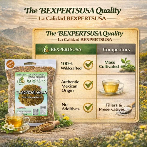 Vista 6 de Té de hierbas Tlanchalagua – 4 oz (113 g) – Hierba tradicional mexicana – Infusión de hojas sueltas silvestre – 100% natural, vegano, sin OMG – por