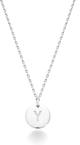 Vista 36 de Miabella Italian 925 Sterling Silver Initial Necklace Women Letter Pendant Plata esterlina
