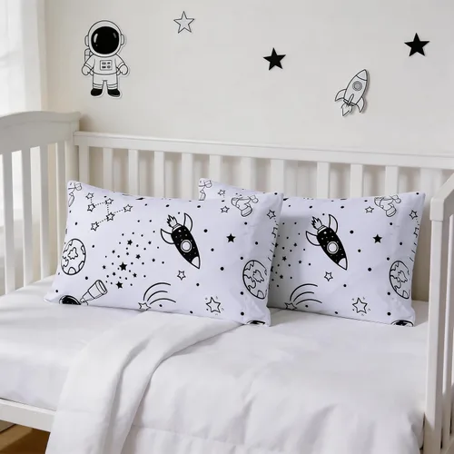 Vista 11 de MAG Juego de 2 fundas de almohada estándar de color blanco, 20 x 26 pulgadas, para niños, adolescentes