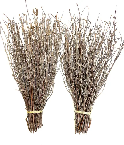 Vista 12 de ECOVENIK 25 piezas - Ramas - 28.7 in, ramitas de abedul natural, paquete de 20-25 tallos, largo para jarrones de suelo, (blanco y gris)