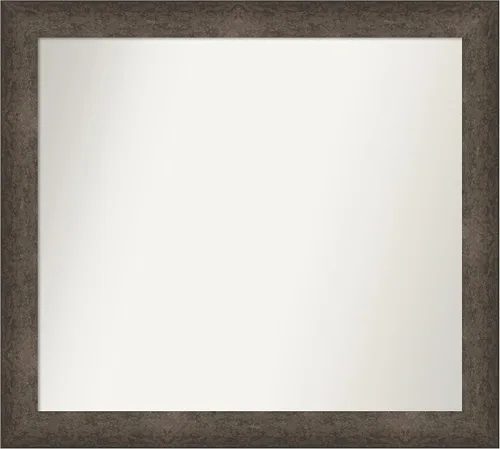 Vista 431 de Amanti Art Espejo de pared personalizado no biselado (25 x 25 pulgadas), marco de bronce acentuado, varios tamaños personalizados, espejo de baño