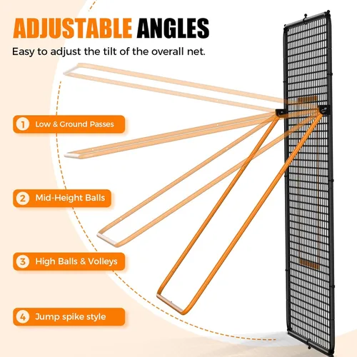 Vista 2 de Volleyball Rebounder Net - Portable 7x4 ft Training Equipment for Spike and Smash Practice - 5 Rebound Angles Custom Target Area for Volleyball