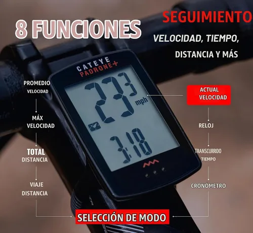 Vista 4 de CATEYE - Ordenador inalámbrico para bicicletas Padrone Plus