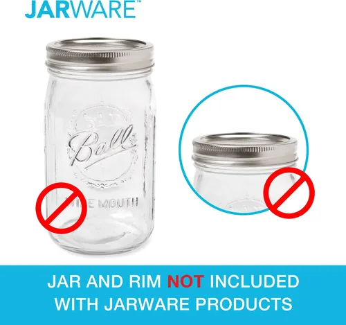 Vista 8 de Jarware tapa para infusor de café de infusión fría y té para tarros de albañil de boca ancha, negro