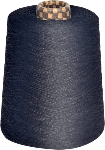 Vista 2 de Hilo de ganchillo tamaño 8, hilo de algodón, 17.64 oz por cono, negro