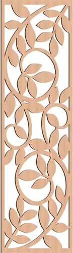 Vista 183 de 9 3/8"W x 24 3/8"H x 1/4"T Utica Decorativo Fretwork Madera Paneles de Pared, Abedul