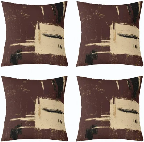 Vista 17 de Juego de 2 fundas de almohada abstractas de 16 x 16 pulgadas para niños, niñas, adolescentes, decoración de dormitorio, moderna a rayas, decoración
