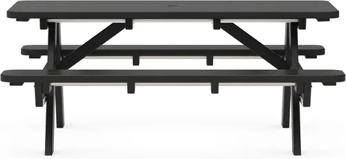 Vista 4 de Polywood Park - Mesa de picnic, Negro