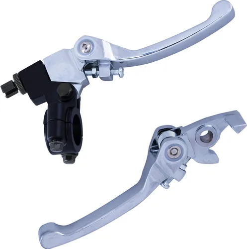 Vista 7 de Palanca de freno de embrague de aluminio plegable negra para manillar de 0.866 in 7/8 pulgadas 110cc 125cc 140cc TTR 125cc SSR Xmotos Apollo 125 Pit