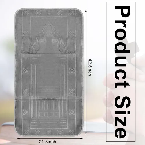 Vista 3 de Timgle Tapete de oración plegable con respaldo, silla de meditación plegable con bolsa de almacenamiento, alfombra de meditación suave, alfombra