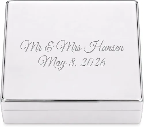 Vista 10 de Cherished Moments Joyero rectangular personalizado con mensaje Mensaje personalizado de oro