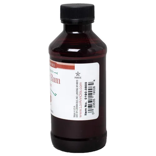 Vista 5 de LorAnn Butter Rum SS Flavor, botella de 4 onzas, incluye un cuentagotas de vidrio roscado