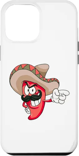 Vista 10 de Funda para iPhone 12 mini chile rojo picante con diseño de chile en forma de sombrero