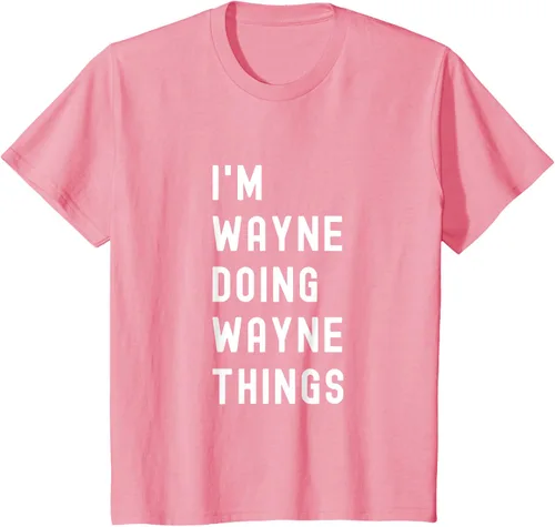 Vista 58 de Camiseta I'm Wayne Doing Wayne Things, Negro
