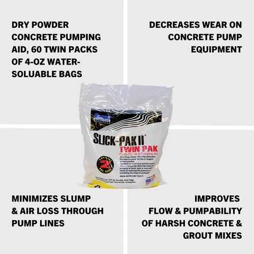 Vista 3 de Fritz Pak Slick Pak II Twin Pack (60 bolsas) Línea de bomba de hormigón Bomba de línea de imprimación Shotcrete Line Pump Made in USA Con Forms