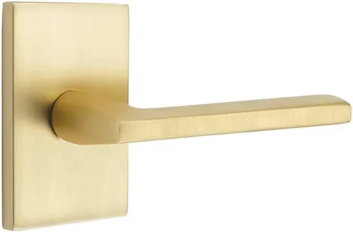 Vista 3 de Emtek - Juego de pasos, roseta rectangular moderna, palanca Helios, negro mate, LH