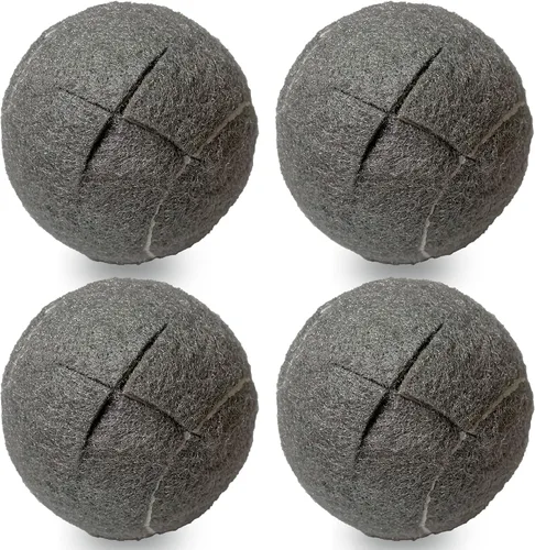 Vista 8 de RMASCOV - Pelotas de tenis para caminantes, paquete de 4, pelotas de tenis precortadas para caminantes, pelotas de tenis para patas de silla (negro)
