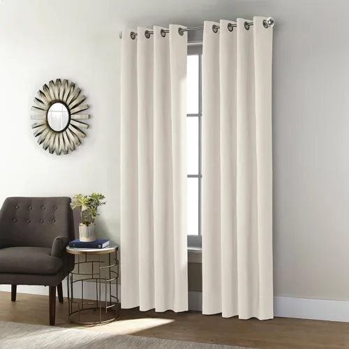 Vista 6 de Loft Living Spirit Total Blackout - Panel de cortina texturizada, 52 x 84 pulgadas, color negro