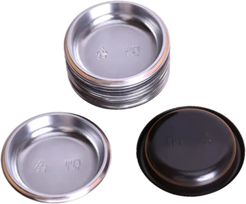 Vista 11 de QJFCare 100 platos rectangulares desechables para salsa, mini platos de postre para inmersión, plato de sopa para salsa de soja, platos de Plateado