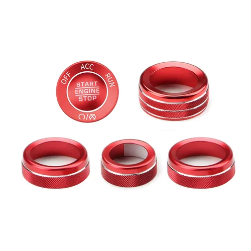 Vista 8 de Cubiertas de perillas de control de volumen y aire acondicionado Auovo compatibles con Dodge Durango 2021 2022 2023 2024 2025, decoraciones