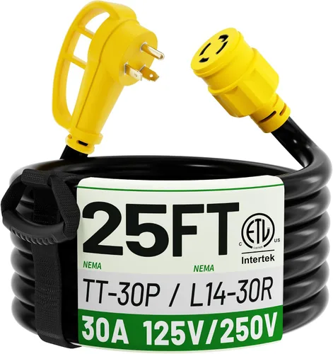 Vista 11 de POWGRN Cable de alimentación RV de 10 pies, cable de extensión de generador