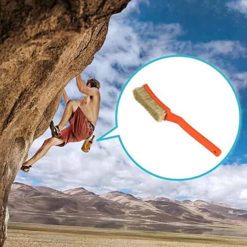 Vista 5 de TWO STONES Cepillo de boulder con cerdas gruesas ultra duraderas de pelo de jabalí, cepillos perfectos para escalada en roca para escalada en pared