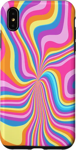Vista 7 de Funda psicodélica psicodélica para iPhone 15 Groovy Liquid Swirl Retro de los años 70 y 80