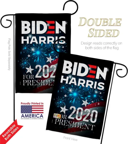 Vista 3 de Biden Harris Flag Paquete de bandera del presidente para jardín, votación patriótica, demócrata, partido del té republicano, Estados Unidos, Estados