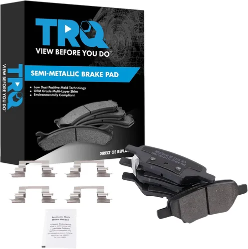 Vista 145 de TRQ Pastillas de freno delanteras semi metálicas compatibles con Ford Expedition 2018-2021 F-150 2018-2020 Lincoln Navigator 2018-2022