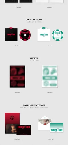 Vista 5 de XODIAC THROW A DICE 1er Mini álbum CD+Photobook+Pegatina+Postal+Póster plegado en paquete+Tarjeta fotográfica+Seguimiento sellado (versión atreva)