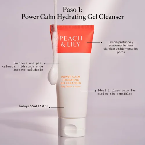 Vista 3 de Peach & Lily - Kit de Descubrimiento de Piel de Vidrio (4 Productos) - 1 Limpiador, 1 Esencia, 1 Suero y 1 Crema - Set de Cuidado de la Piel