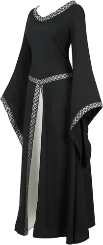 Vista 131 de Kranchungel - Vestidos renacentistas de estilo medieval/irlandés/campesino para mujer; disfraz de hada, para bailes