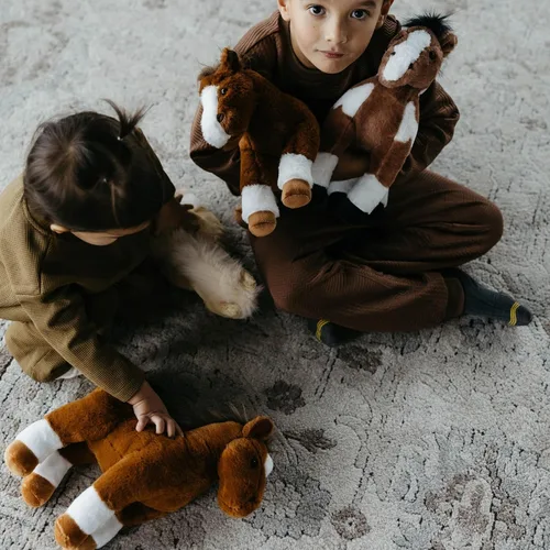 Vista 9 de The Petting Zoo Peluche de caballo pinto, de pie, regalos para niños, animales salvajes de corral Onez, juguete de peluche de caballo pinto, 12