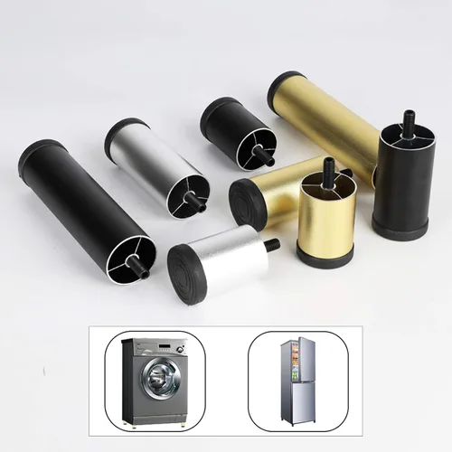 Vista 6 de Patas ajustables de aleación de aluminio para muebles, modernas patas de sofá roscadas de oro mate M8, mesa de centro/gabinete