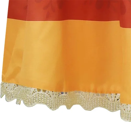Vista 6 de Dolores - Disfraz Madrigal, vestido de manga corta para mujer, falda con collar para la cabeza, trajes de Halloween para adultos