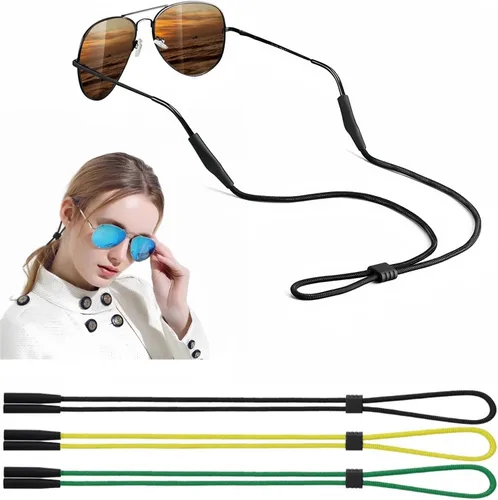 Vista 10 de BANSTLE Glasses Strap - 3 Pcs Adjustable Eyewear String Lanyard Retainer - Eyeglasses Holder Strap for Men, Women and Kids