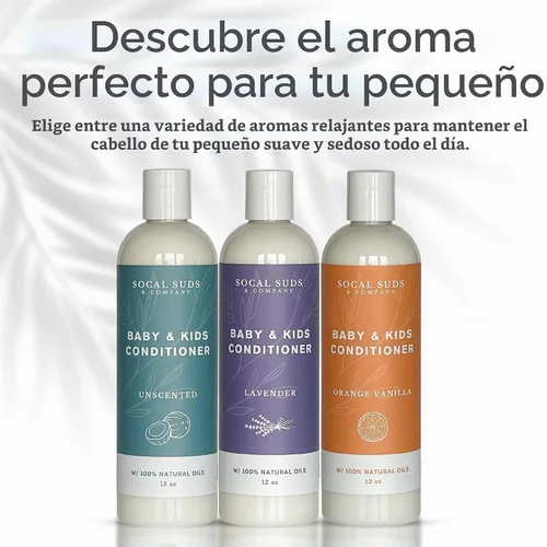 Vista 6 de SoCal Suds & Company Acondicionador orgánico para bebés y niños, sin