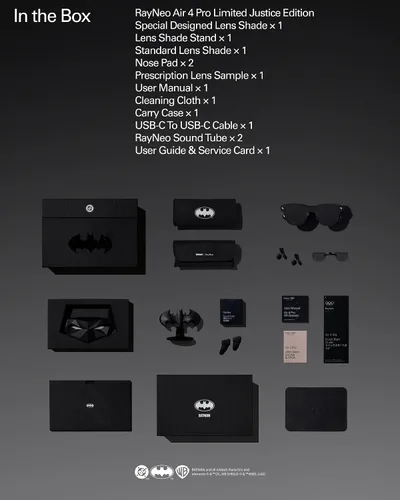 Vista 9 de RayNeo Gafas Air 4 Pro x Batman Edición Limitada (Justice Edition) AR/XR