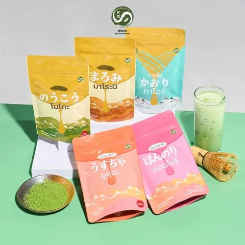 Vista 5 de Polvo de matcha Shizuoka de grado prémium Auténtico té verde japonés para lattes, batidos y horneados, sabor suave a Umami, bolsa resellable