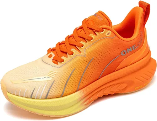 Vista 8 de ONEMIX - Tenis deportivos para correr, transpirables, de malla, acolchados, de estabilidad Beige
