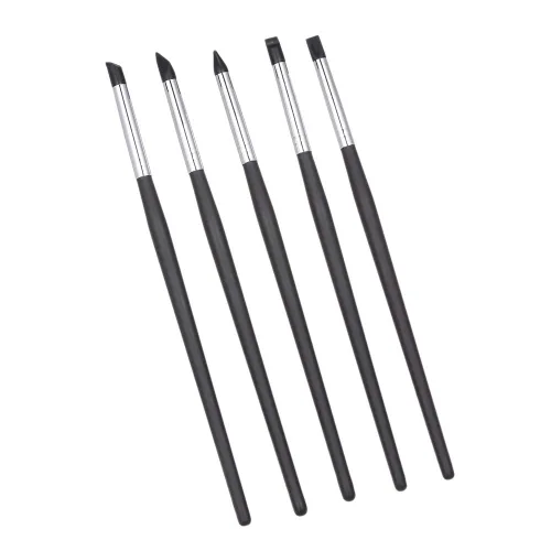 Vista 4 de 5 unids negro resina dental pincel plumas Dental Shaping Silicona diente herramienta