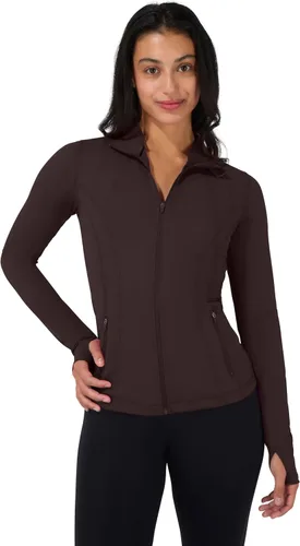 Vista 26 de 90 Degree By Reflex Chaqueta ligera atlética con cremallera completa, ajuste delgado, para correr, con aberturas para los pulgares Negro