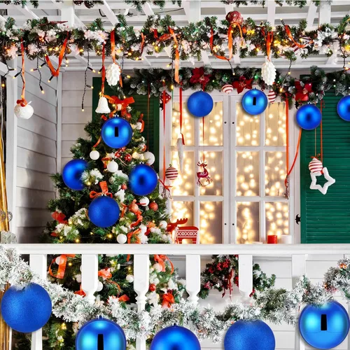 Vista 7 de Wettarn 6 Piezas Bolas Grandes de 6" de Navidad Bolas de Decoración de Árbol de Navidad Ornamentos Bolas Inastillables para Cumpleaños Pascua San