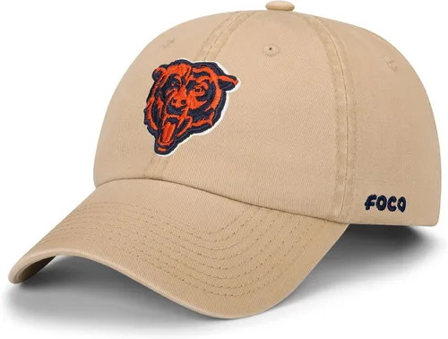 Vista 13 de FOCO NFL Mens NFL Team Logo Khaki Casual Hat Caps