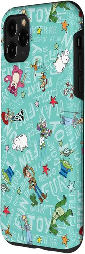 Vista 2 de Funda divertida para iPhone 11 Pro Max Disney PIXAR Toy Story Crew jugando alrededor de la diversión