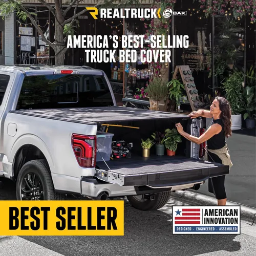 Vista 4 de RealTruck BAK BAKFlip MX4 - Cubierta rígida plegable para caja de camioneta 448227 Compatible con Dodge Ram 1500 2019-2025, no es compatible